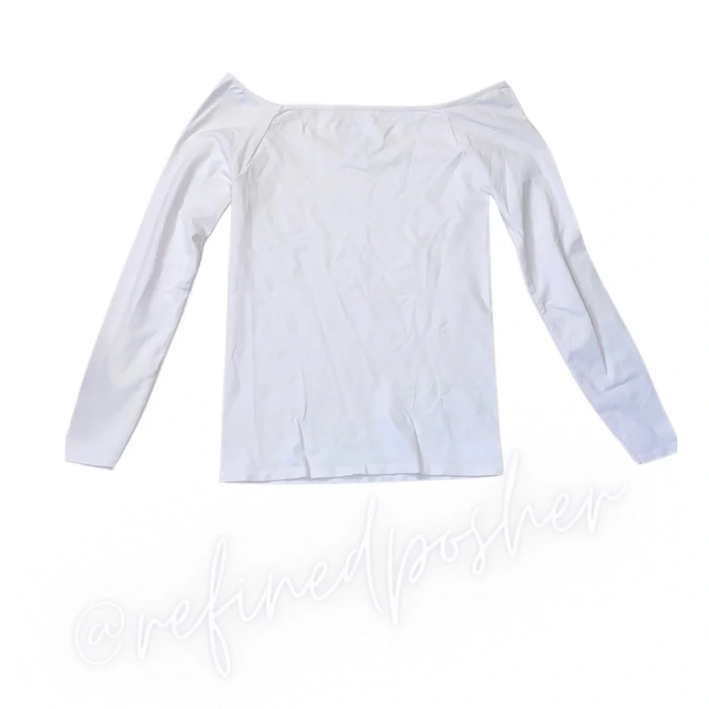 Free People Intimately Seamless Off-Shoulder Long Sleeve Top size M/L NEW Ballet - Picture 3 of 4